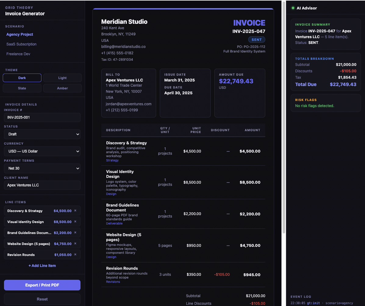 Smart Invoice Generator
